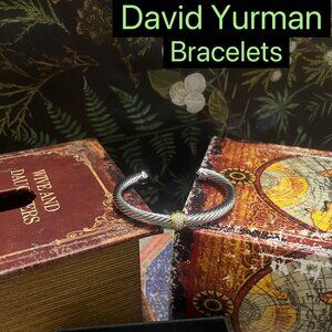D̲a̲v̲i̲d̲ ̲Y̲u̲r̲m̲a̲n̲ 18K Bracelet with Pave Diamond Station 7mm